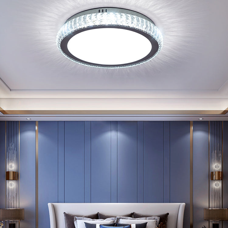 Contemporary Flush Mounted Ceiling Lights LED Crystal Shade Ceiling Mount Lighting