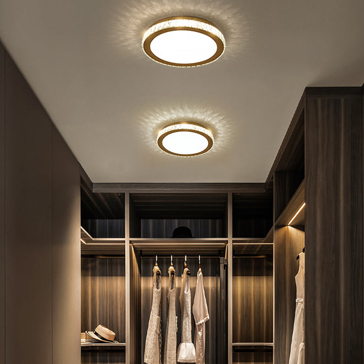 Contemporary Flush Mounted Ceiling Lights LED Crystal Shade Ceiling Mount Lighting
