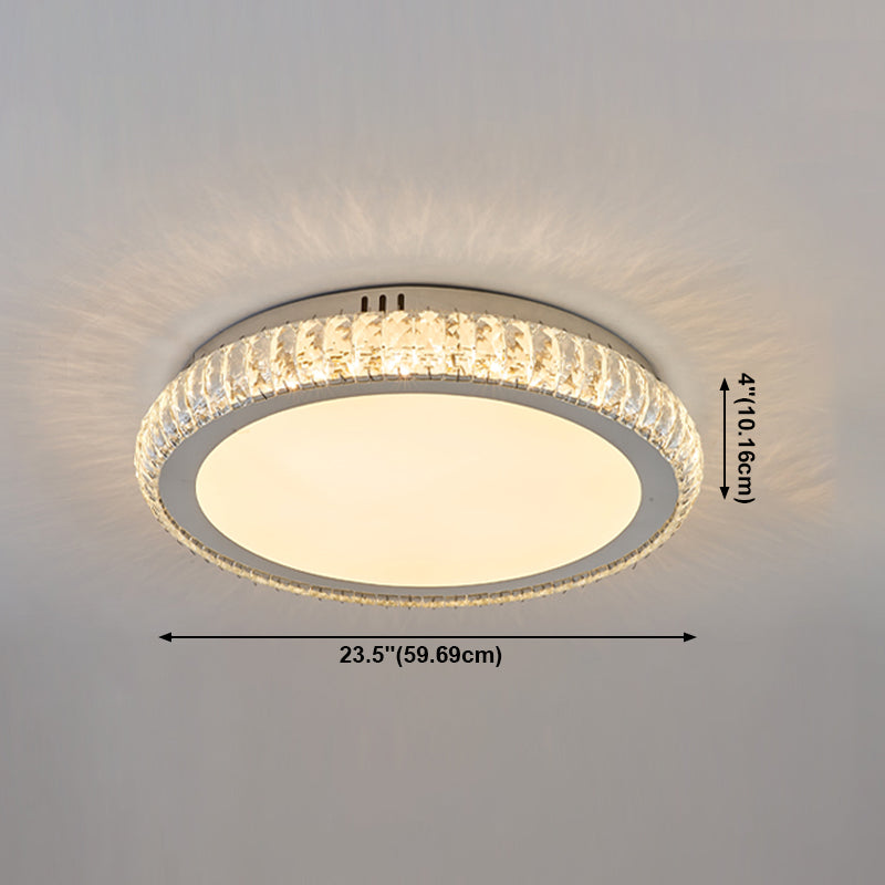 Contemporary Flush Mounted Ceiling Lights LED Crystal Shade Ceiling Mount Lighting