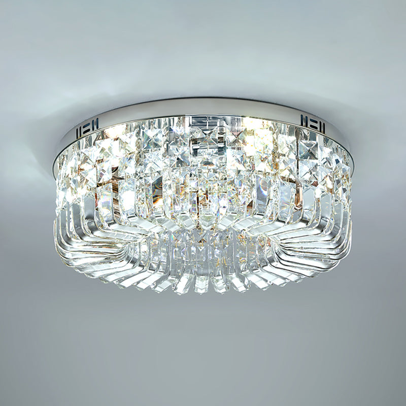 Round Ceiling Mounted Lights Simplicity LED Crystal Flush Mount Ceiling Lamp