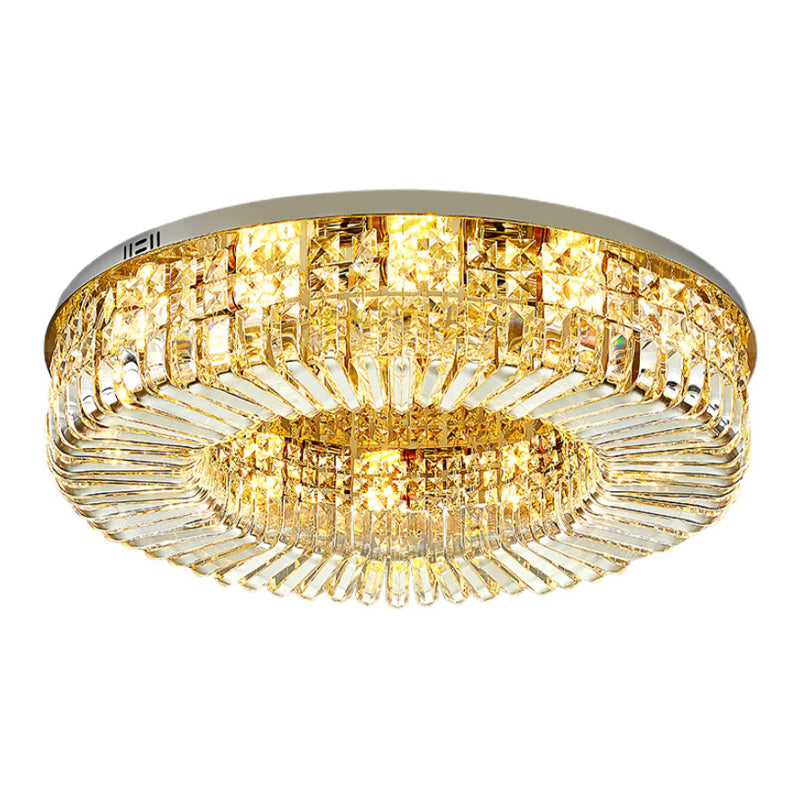 Round Ceiling Mounted Lights Simplicity LED Crystal Flush Mount Ceiling Lamp