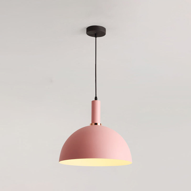 Pendant de style nordique Macaron Light Metal 1 lumière suspendue Lumière pour le chevet