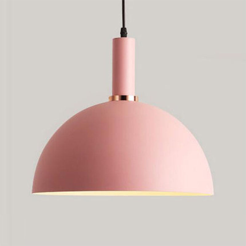 Pendant de style nordique Macaron Light Metal 1 lumière suspendue Lumière pour le chevet