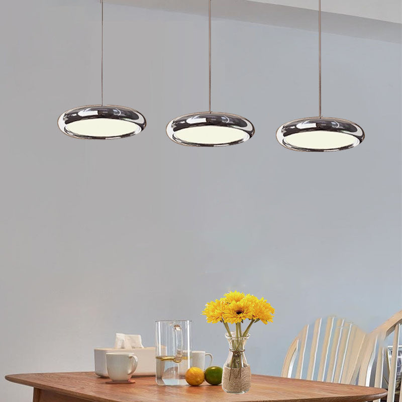 Pendentif rond en acier inoxydable