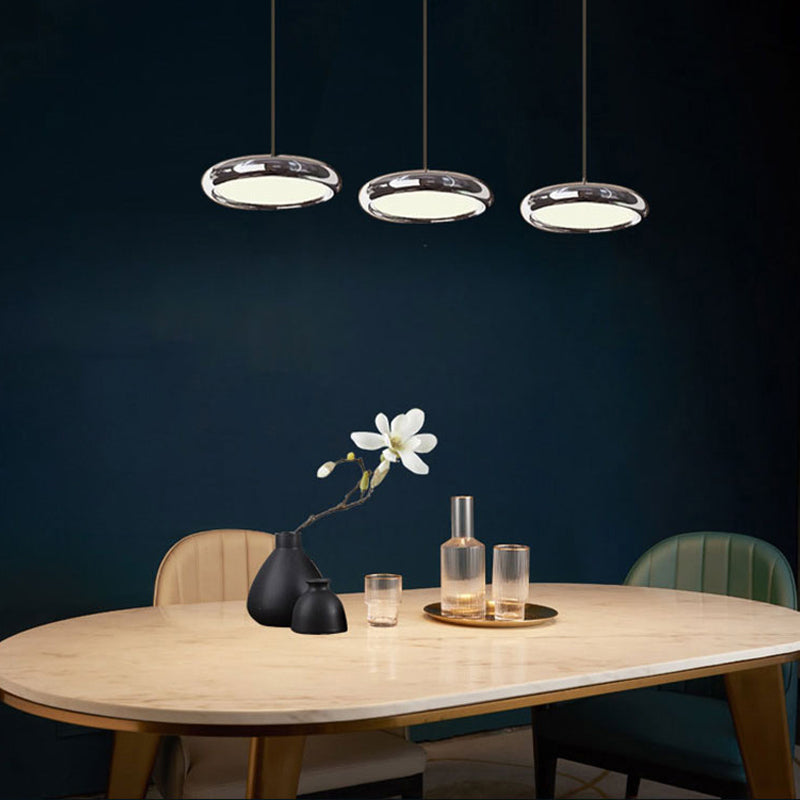 Pendentif rond en acier inoxydable