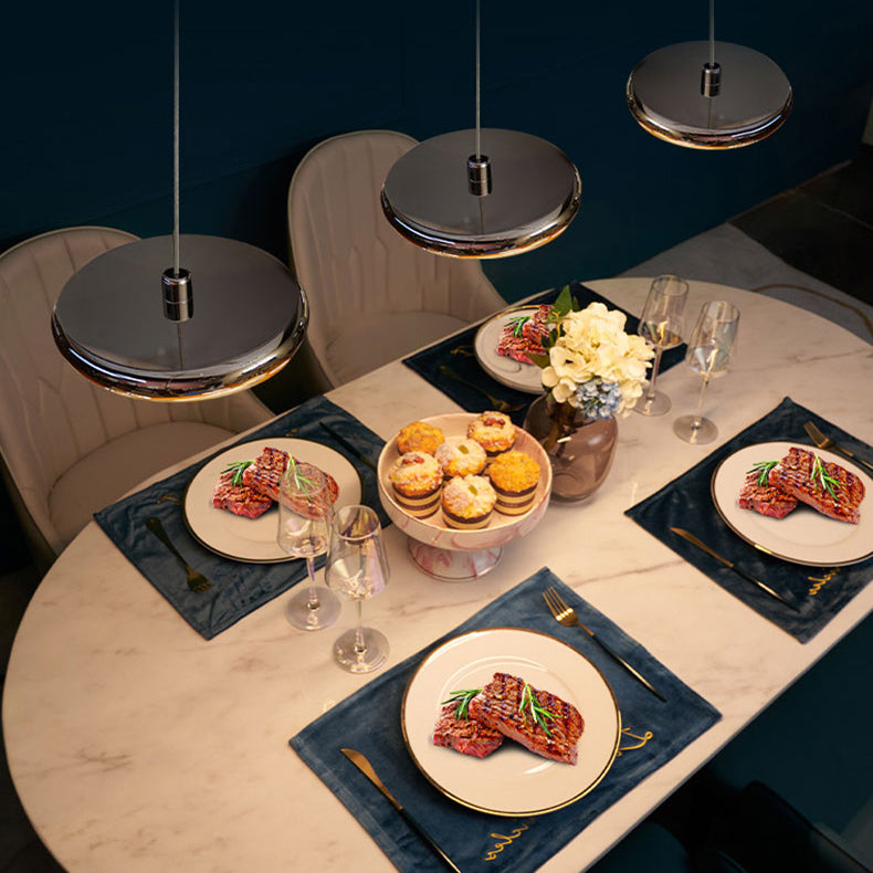 Pendentif rond en acier inoxydable