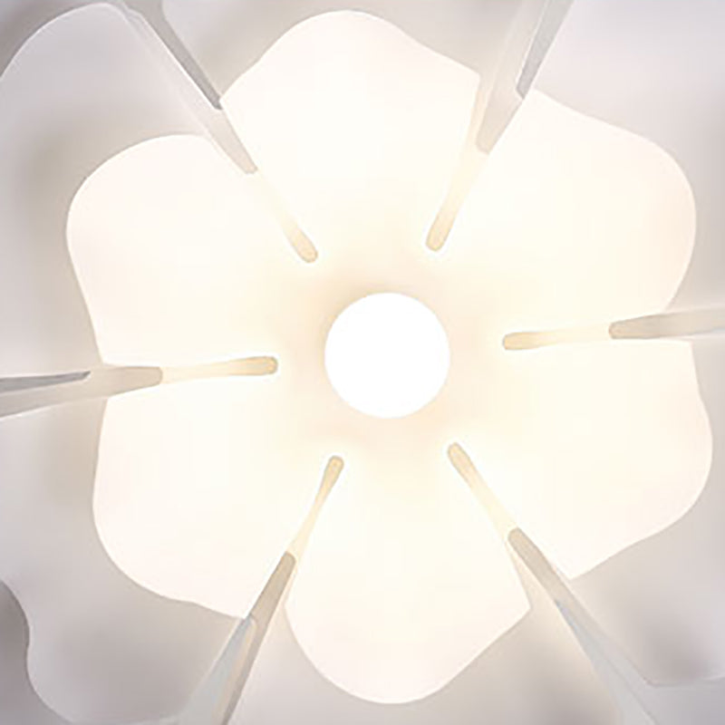 2-Light Pendant Lighting Modern Style White Lotus Shape Suspension Lighting