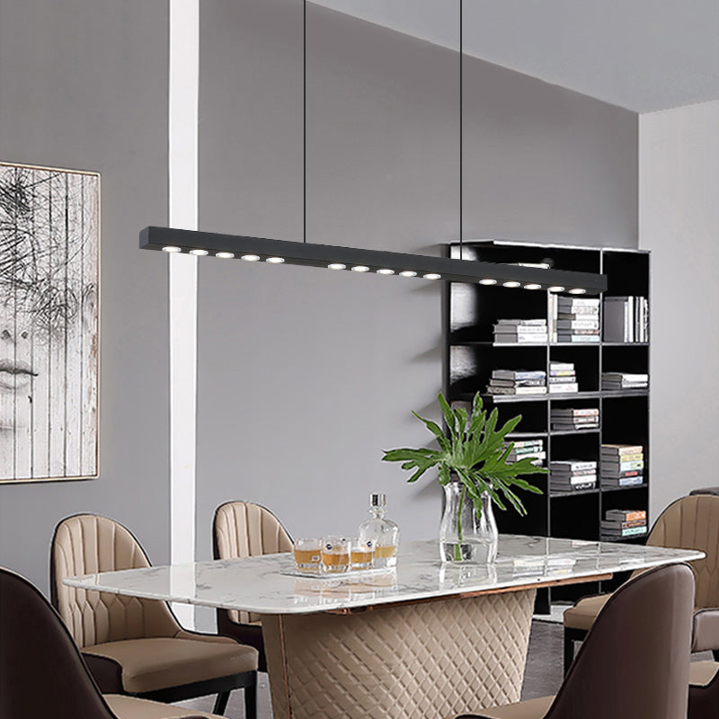 Lumière de lustre à bande longue à bande passante moderne pour salle à manger de cuisine