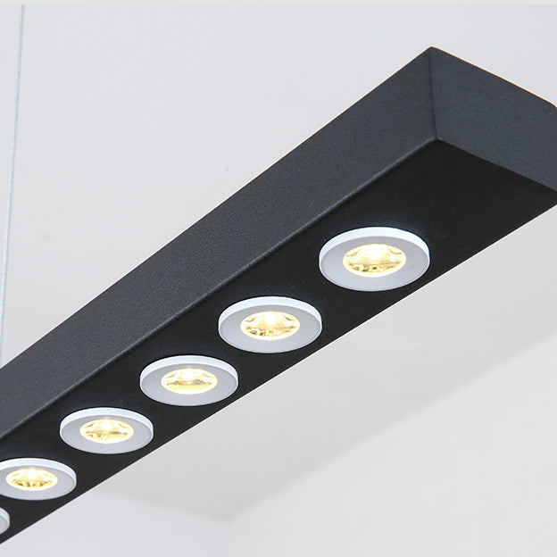 Lumière de lustre à bande longue à bande passante moderne pour salle à manger de cuisine