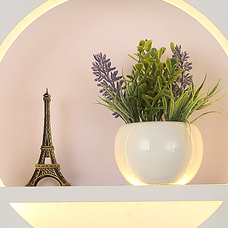 Modern Red Red Red Round Househole Splockure Luz de pared simple para sala de estar de dormitorio