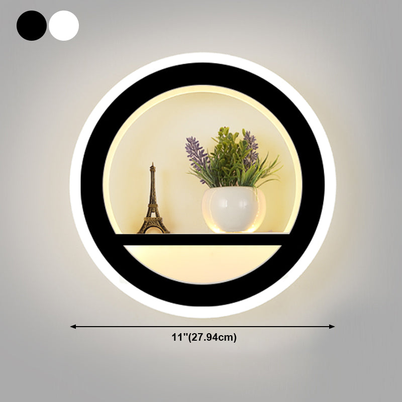 Modern Red Red Red Round Househole Splockure Luz de pared simple para sala de estar de dormitorio