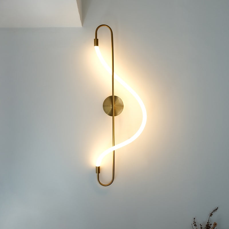 Luz de pared lineal metálica moderna Luz de pared creativa de pared de iluminación para sala de estar para sala de estar