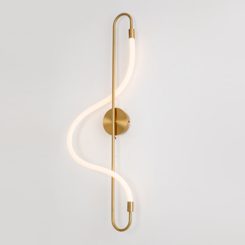 Luz de pared lineal metálica moderna Luz de pared creativa de pared de iluminación para sala de estar para sala de estar