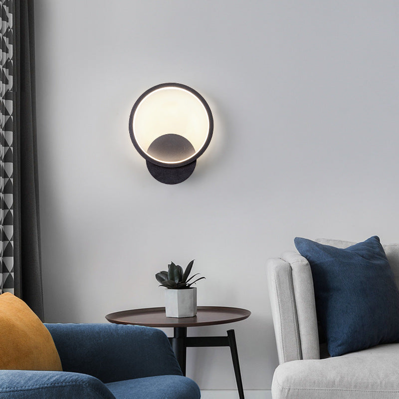Modernistische Ringwandleuchter -LED -Minimalismus -Wandmontage Licht für Esszimmer