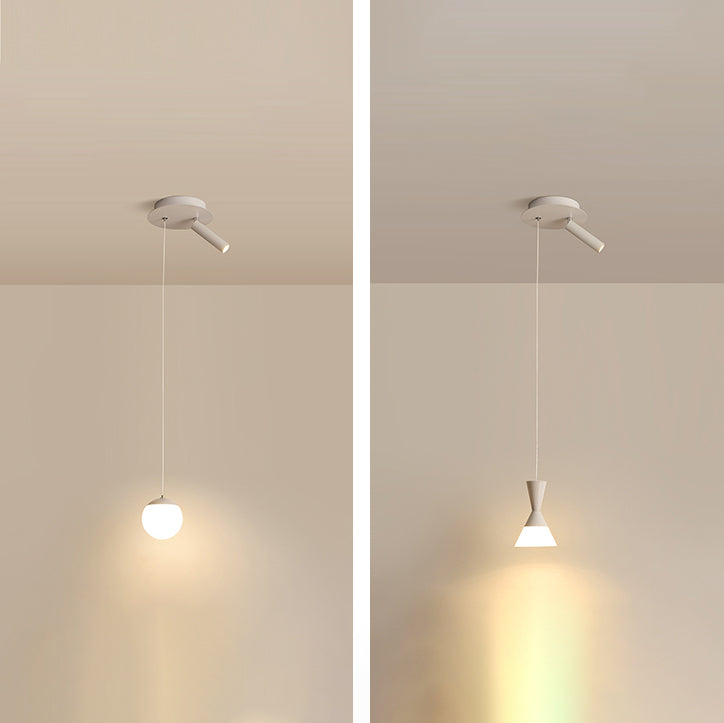 Éclairage nordique de petit pendentif blanc