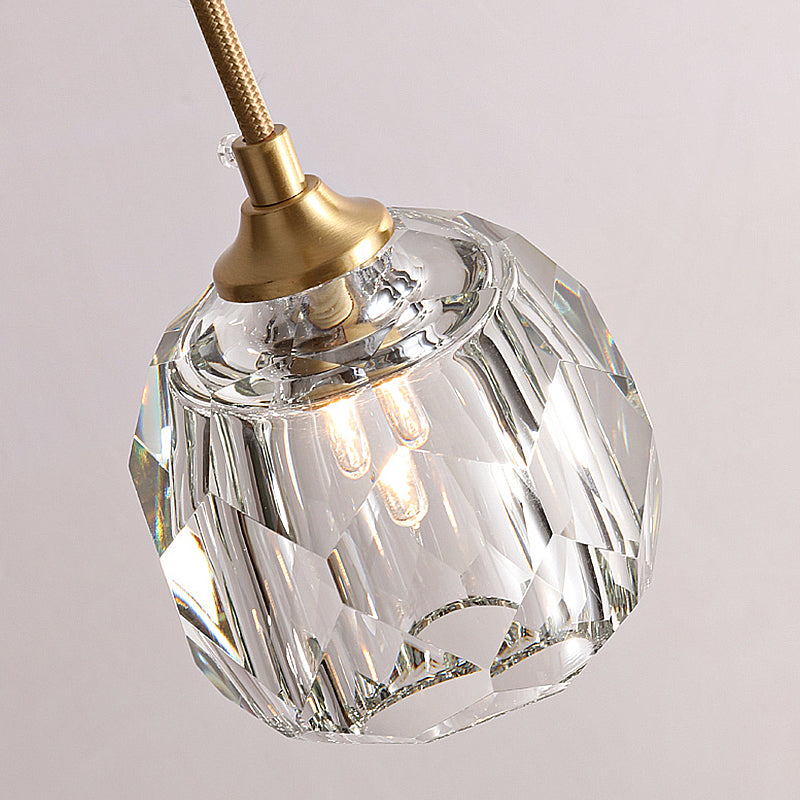 Crystal Single Pendant Lighting Globe Modern Ceiling Light for Living Room