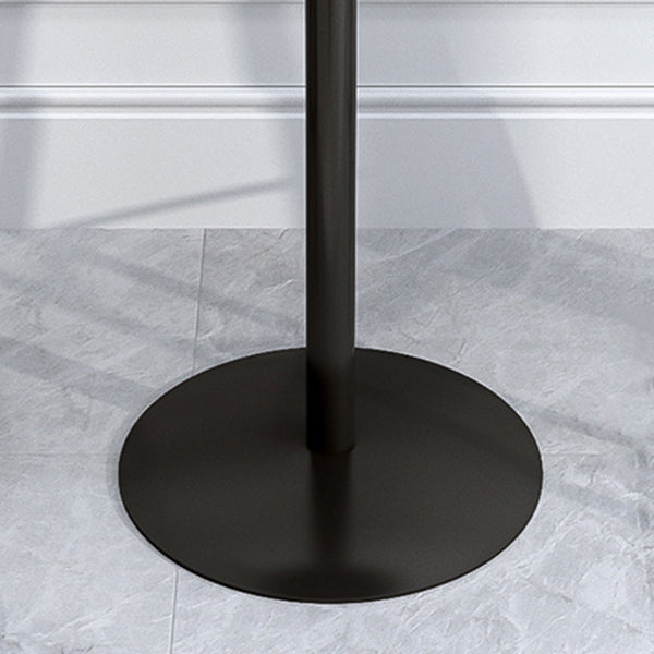 Glam Style Iron Marble Bar Table Indoor Pedestal Bistro Table - 21.6"W x 41.3"H