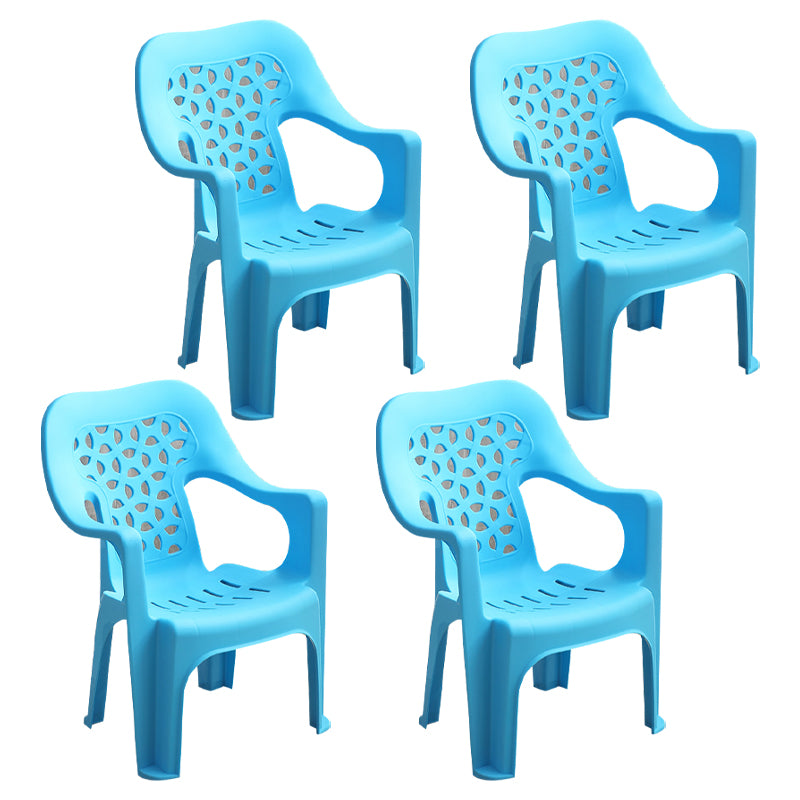 Sillón de comedor moderno interior Sillas de comedor de plástico caseras apilables