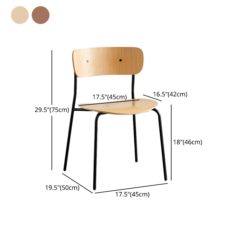 Silla de comedor interior y exterior moderna de metal, silla lateral de comedor con respaldo abierto sin brazos