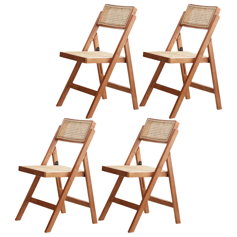 Eigentijdse stijl vouwstoel stoelloze open achterstoelen met houten benen