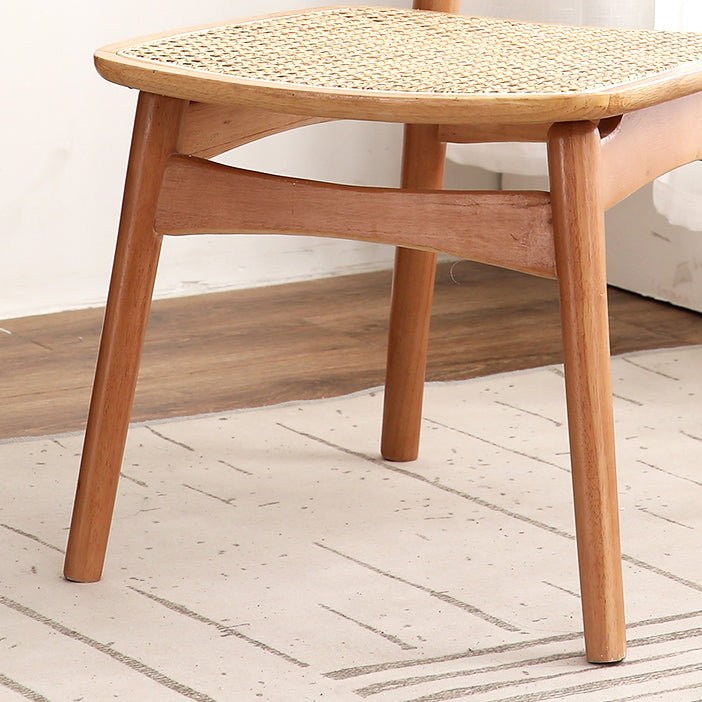 Sillas de comedor estilo moderno Sillas sin brazos con respaldo abierto y patas de madera