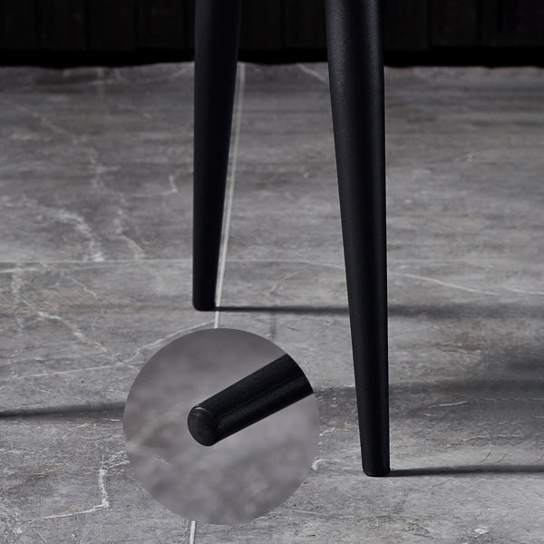 Eigentijdse stijl eetstoelen armloze zijstoel voor keuken met metalen benen