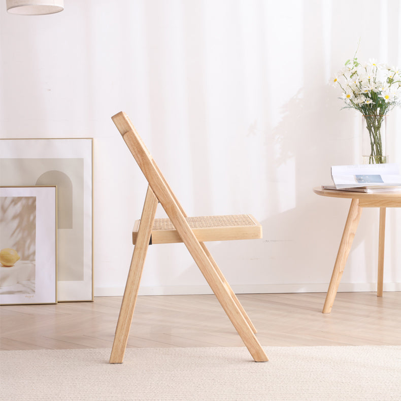 Silla de comedor de estilo escandinavo, silla de comedor de madera con respaldo abierto para restaurante