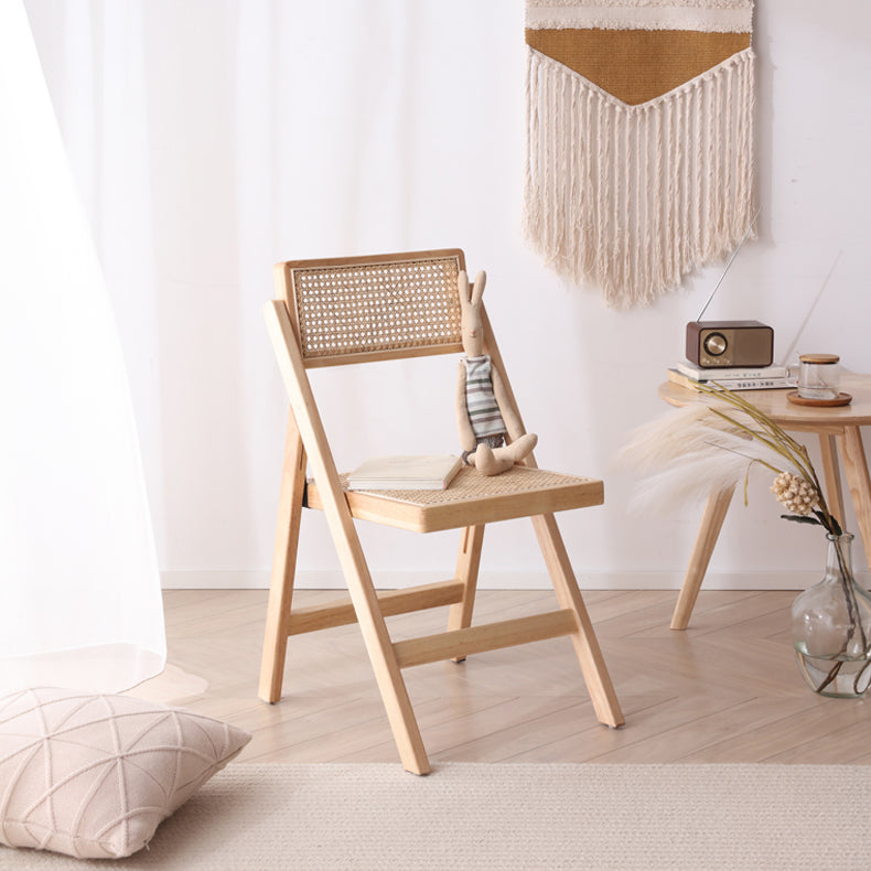Silla de comedor de estilo escandinavo, silla de comedor de madera con respaldo abierto para restaurante