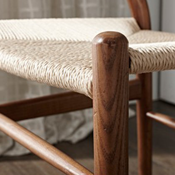 Sillas de comedor con brazo de estilo tradicional Sillones de comedor de madera de Wishbone de fresno