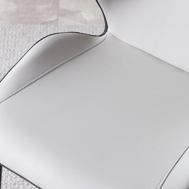 Silla lateral interior contemporánea Wingback Silla de comedor tapizada de metal