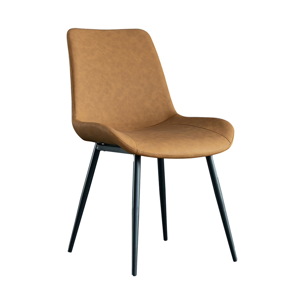 Sillas de comedor estilo moderno Sillas sin brazos con patas de metal para cocina