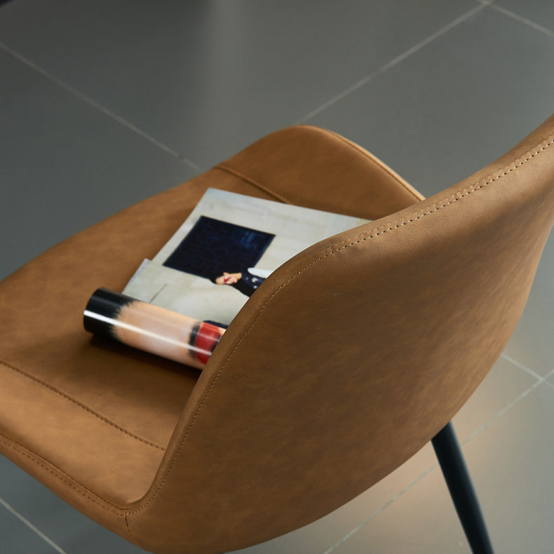 Sillas de comedor estilo moderno Sillas sin brazos con patas de metal para cocina