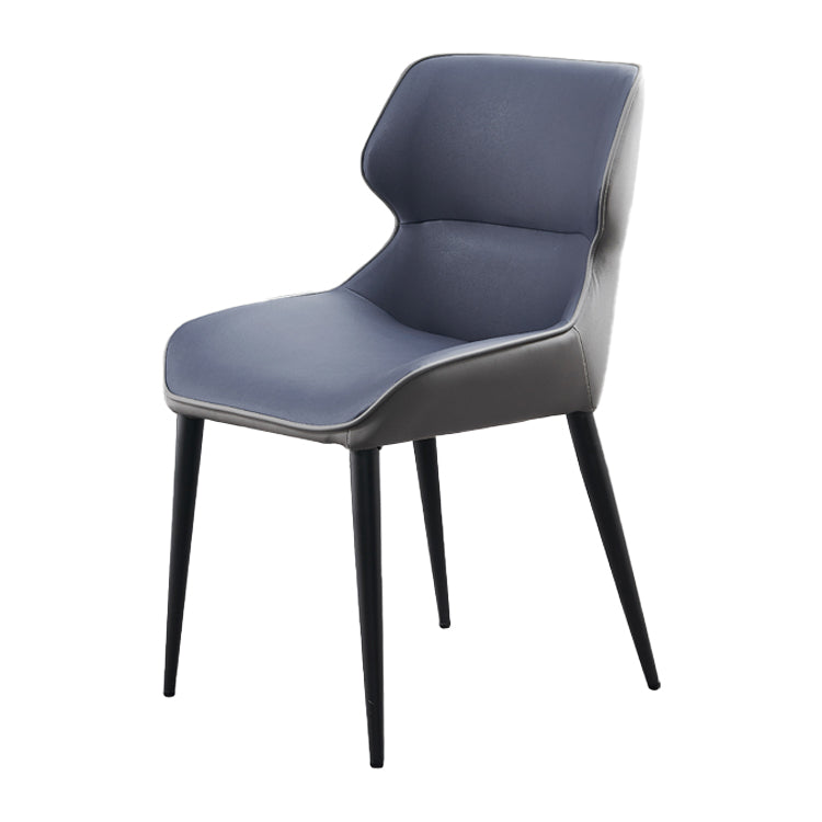 Silla de comedor de metal contemporánea, sillón orejero para uso en restaurantes