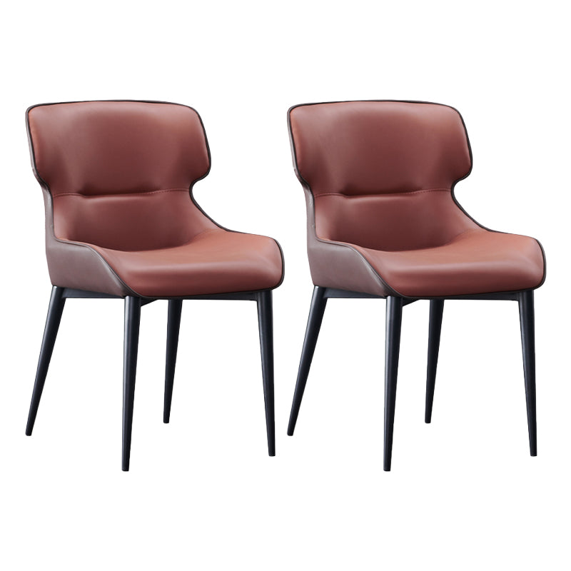 Silla de comedor de metal contemporánea, sillón orejero para uso en restaurantes
