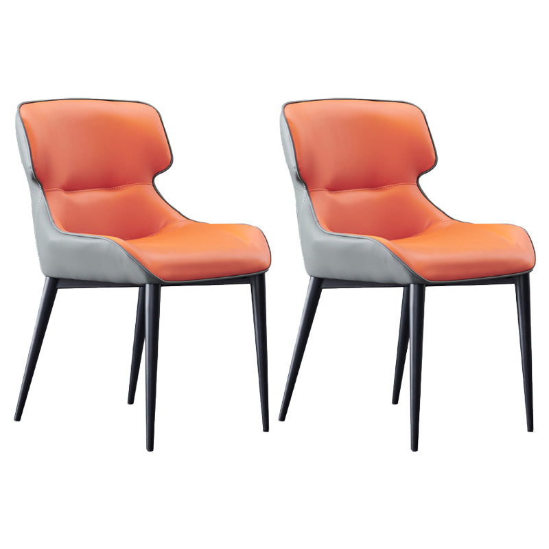 Silla de comedor de metal contemporánea, sillón orejero para uso en restaurantes