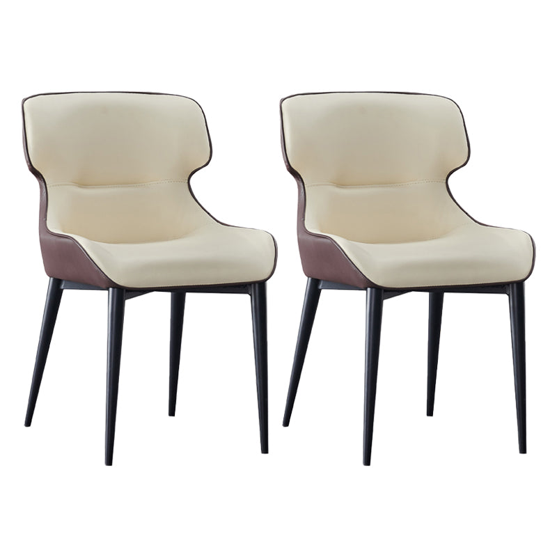 Silla de comedor de metal contemporánea, sillón orejero para uso en restaurantes