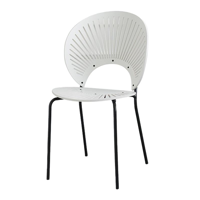 Silla de comedor de madera moderna, sillas de comedor sin brazos de metal para uso doméstico