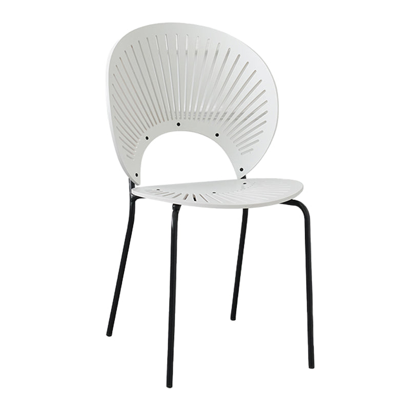 Silla de comedor de madera moderna, sillas de comedor sin brazos de metal para uso doméstico