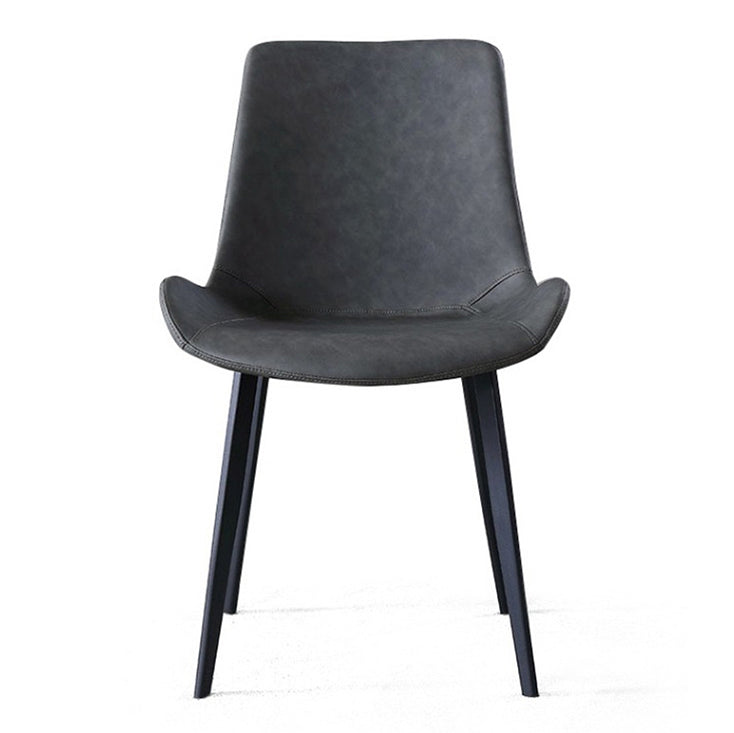 Silla de comedor de estilo moderno, sillas auxiliares de cocina sin brazos con patas de metal