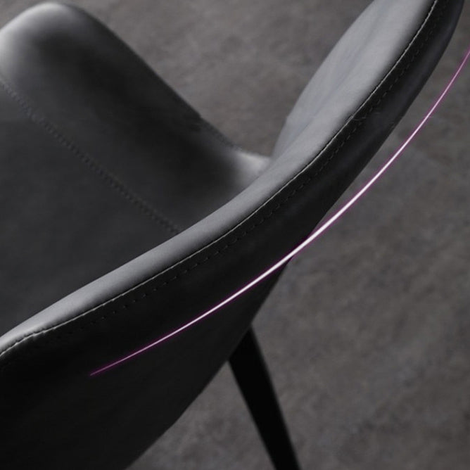 Silla de comedor de estilo moderno, sillas auxiliares de cocina sin brazos con patas de metal