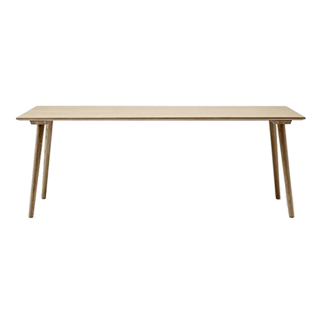 Rectangle Two-Color Dining Table Fir Solid Wood Table Modern with 4 Legs