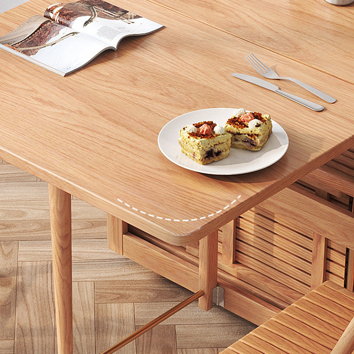 Mesa de comedor rectángulo de mesa de comedor de mediados de siglo 61.8 "