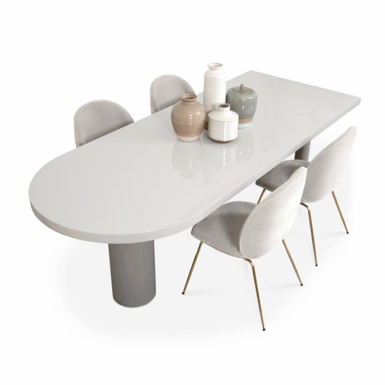 Free Form Solid Wood Table Simplicity 3 Legs Table for Dining Room