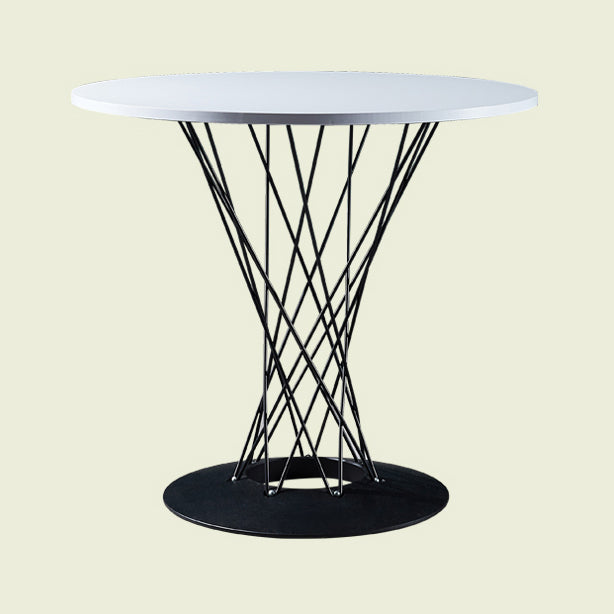 Modern Style Dining Table Round Dining Table with Metal Base for Home Use