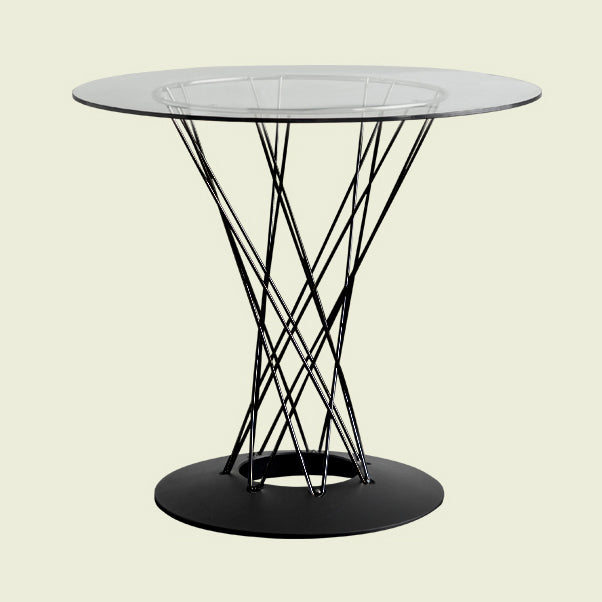 Modern Style Dining Table Round Dining Table with Metal Base for Home Use