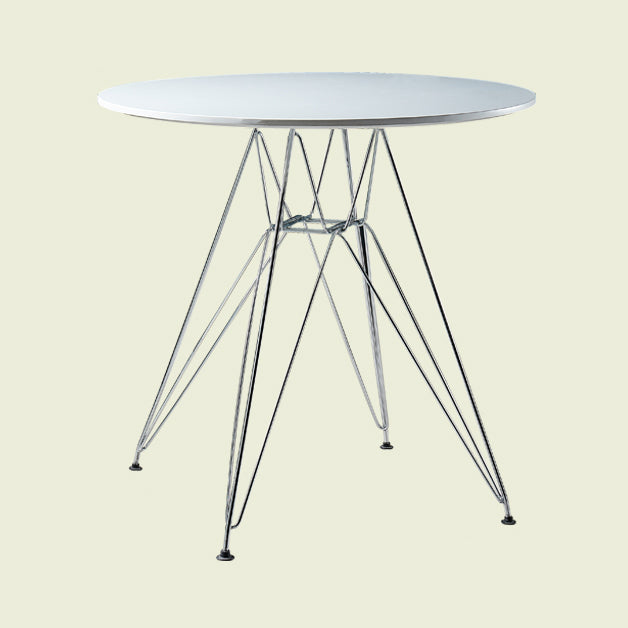 Modern Style Dining Table Round Dining Table with Metal Base for Home Use