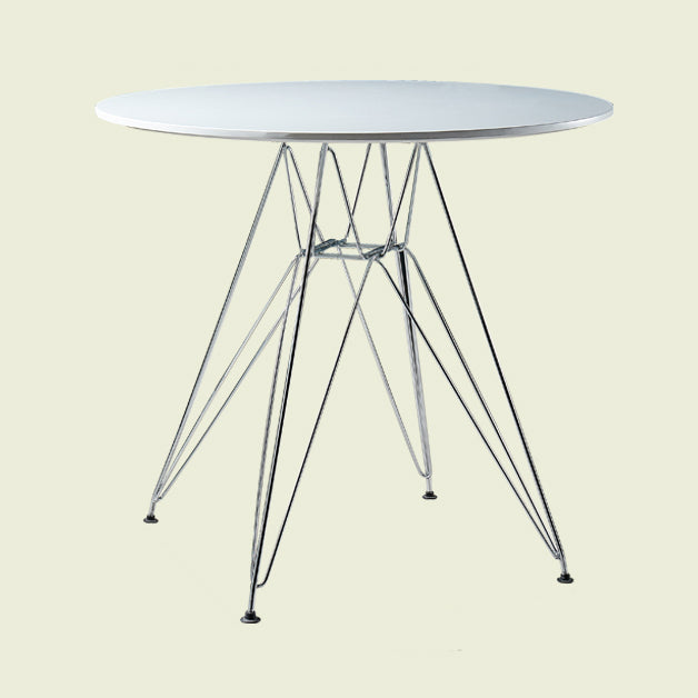 Modern Style Dining Table Round Dining Table with Metal Base for Home Use