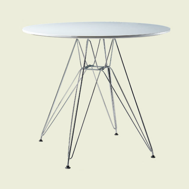 Modern Style Dining Table Round Dining Table with Metal Base for Home Use