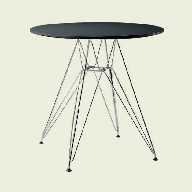 Modern Style Dining Table Round Dining Table with Metal Base for Home Use