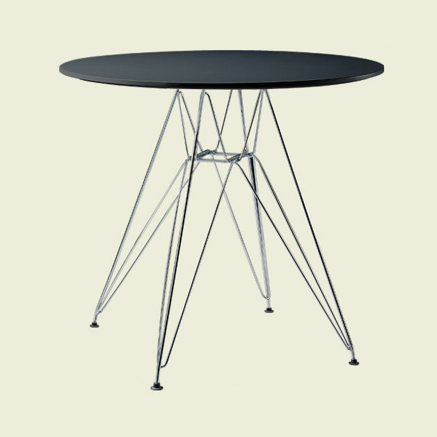 Modern Style Dining Table Round Dining Table with Metal Base for Home Use